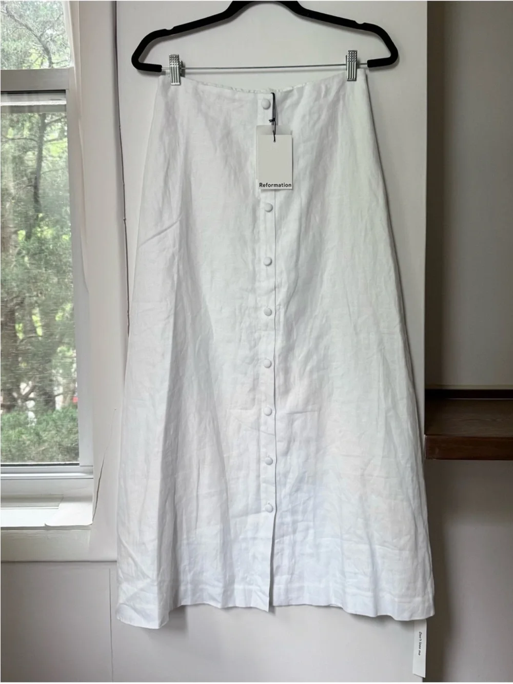NWT Reformation Andi Linen Maxi Skirt White 2 - Picture 4 of 12